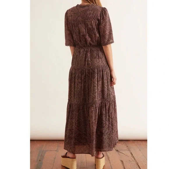 APIECE APART Alta Maxi Dress in Multi Bandhani Dot - Picture 3 of 7